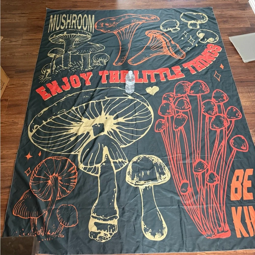 Mushroom 'Enjoy The Little Things' Wall Tapestry -